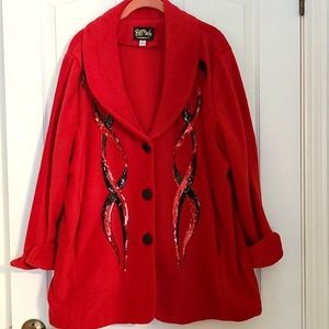 Beautiful Red Bob Mackie Jacket